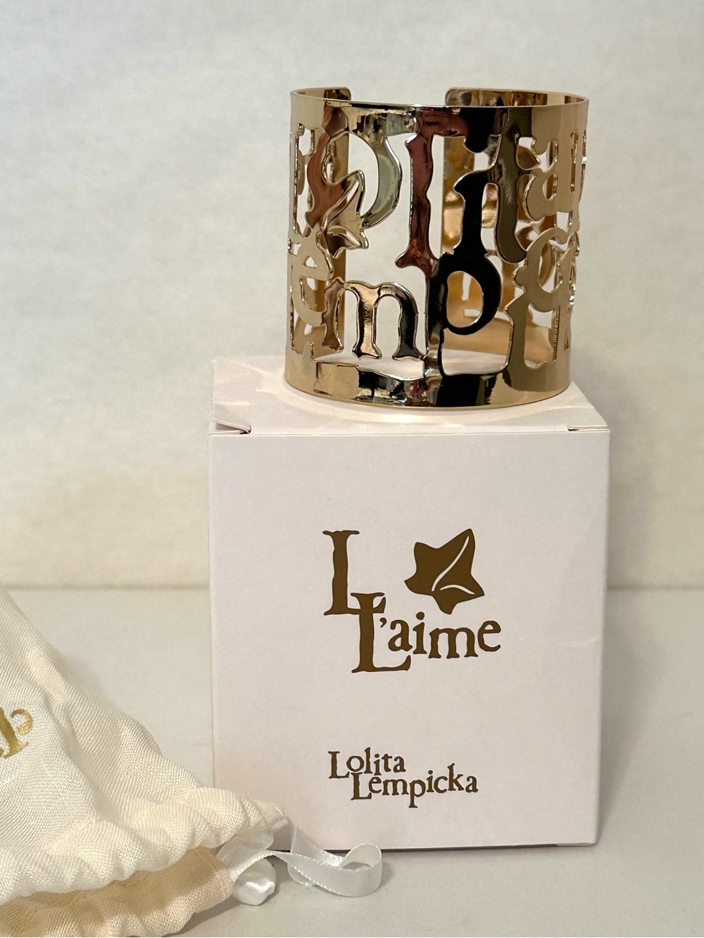 Lolita Lempicka Gold Tone Cuff Bracelet